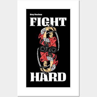 Samurai Warrior Fight Hard Stay Fearless Posters and Art